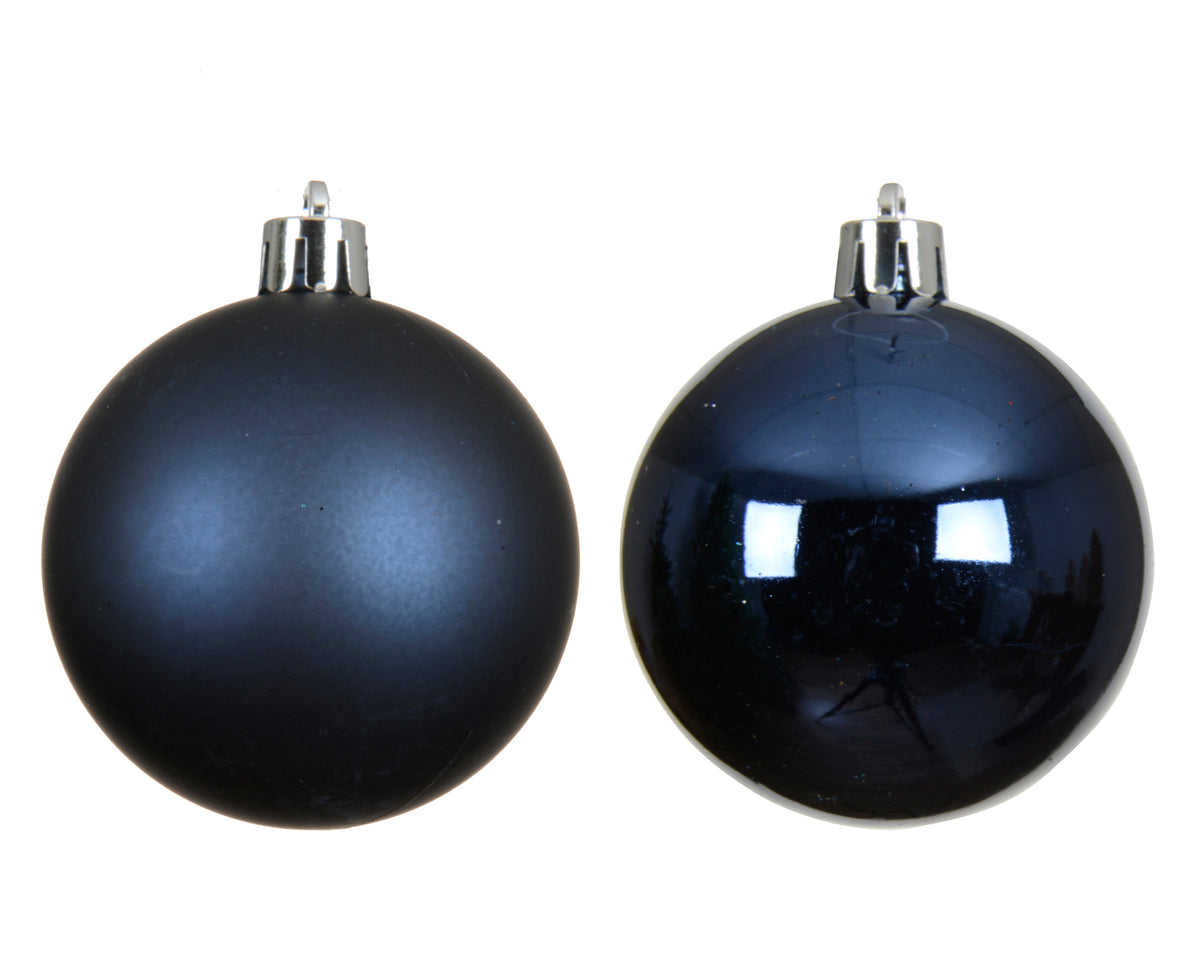 Kerstballen Nachtblauw 8 cm – 6 Stuks – Mat & Glanzend - foto 2
