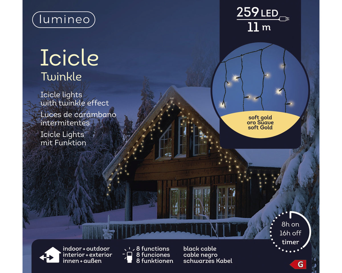 IJspegelverlichting LED Soft Gold - 11 m - 259 LED - 8 functies - foto 7