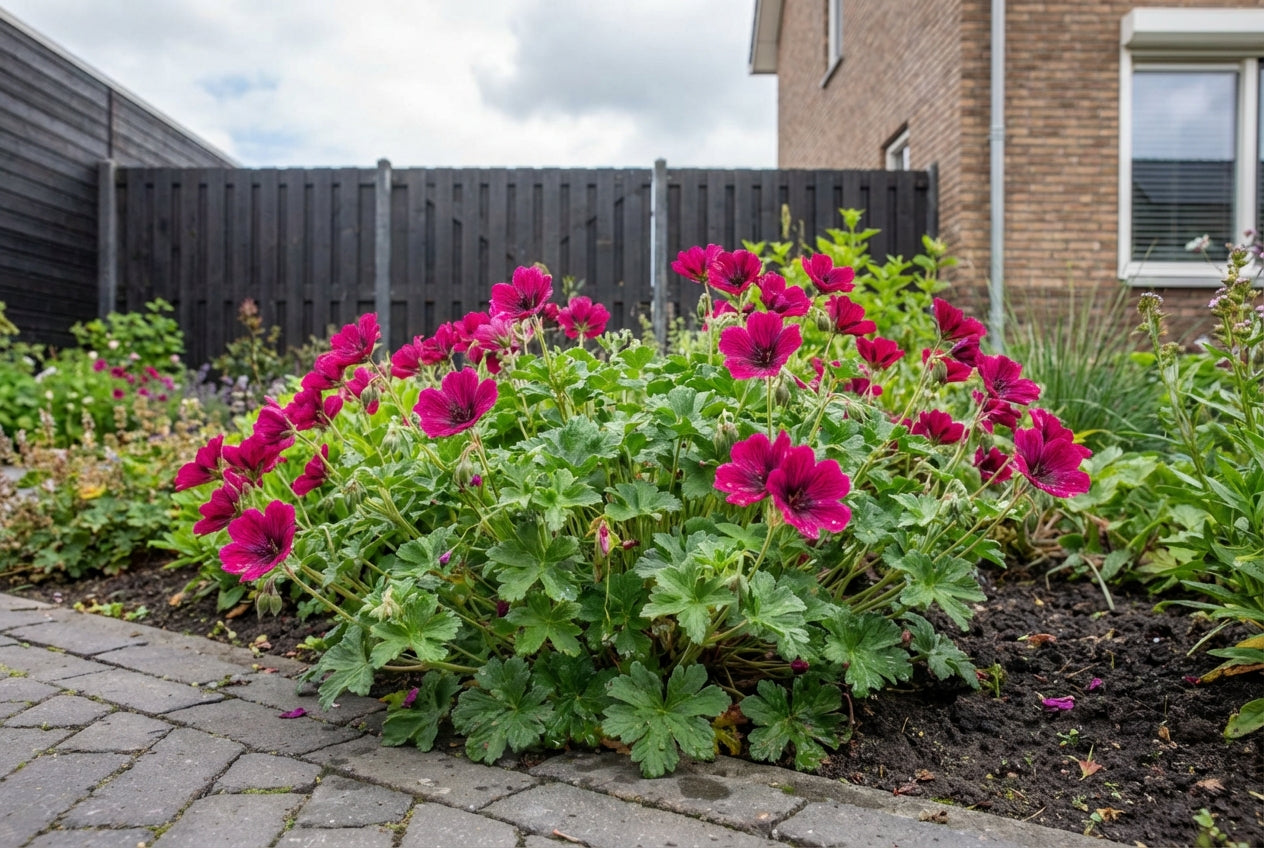 Ooievaarsbek (Geranium cinereum 'Ballerina') - Tuinplanten
