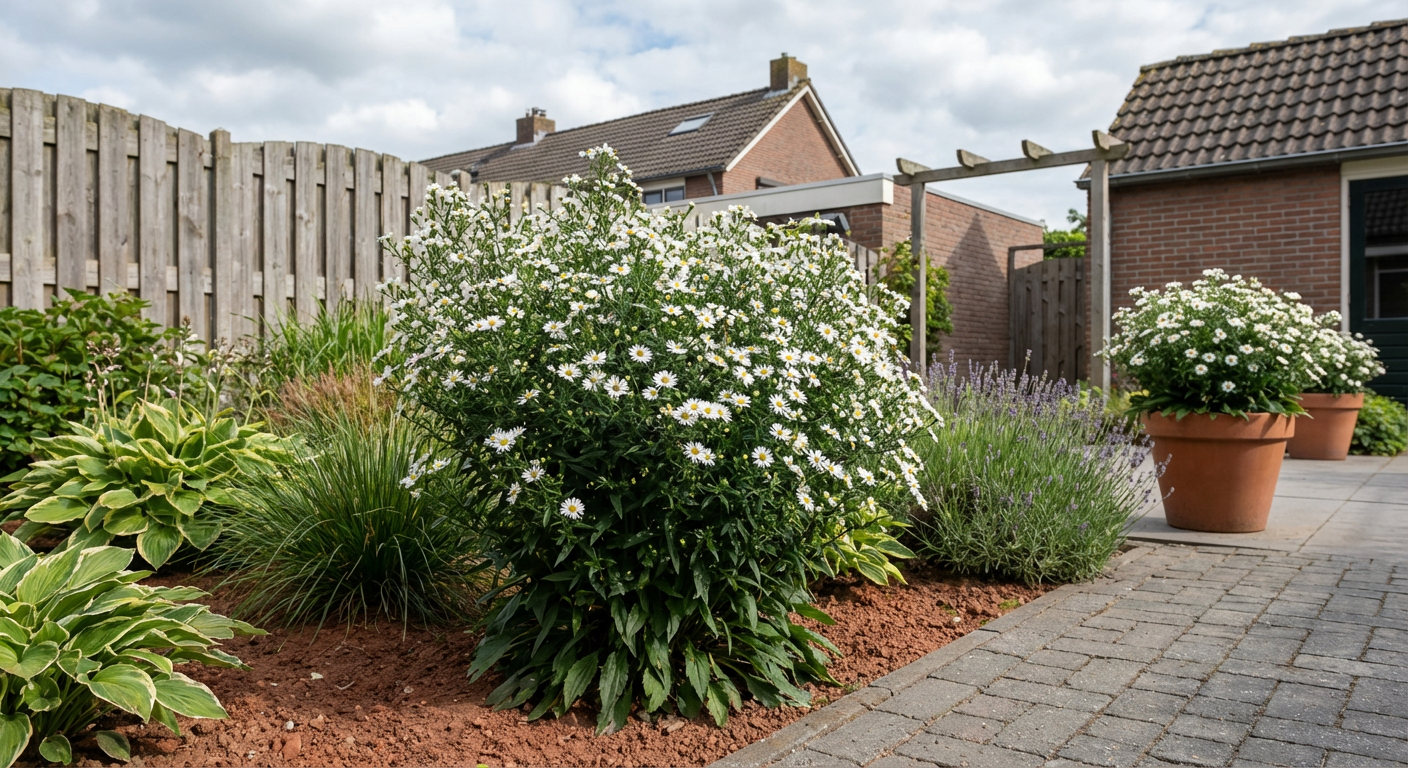 Dwerg aster (Aster (D) 'Schneekissen') - Tuinplanten