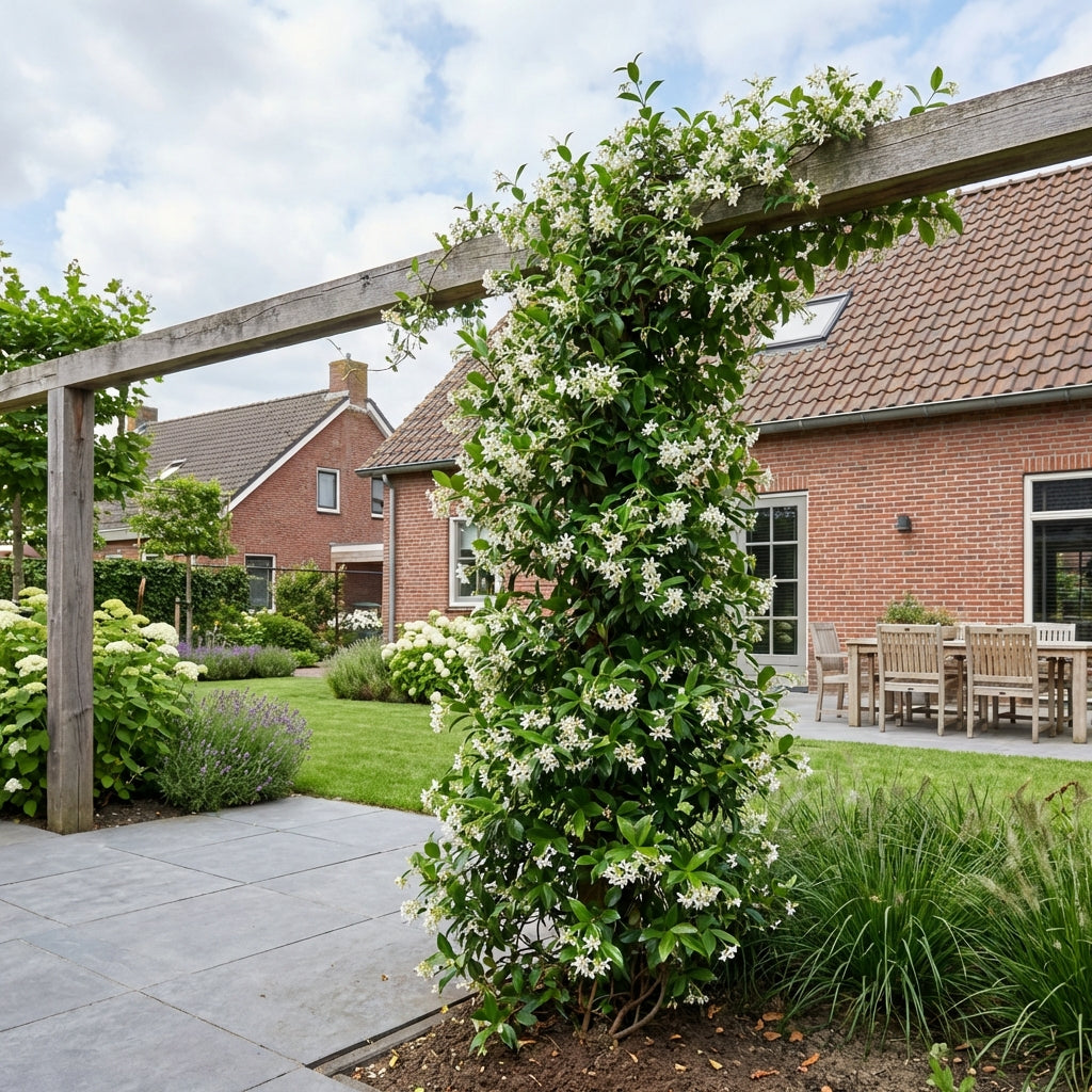 Klimplant Trachelospermum jasminoides (toscaanse jasmijn) - Klimplanten