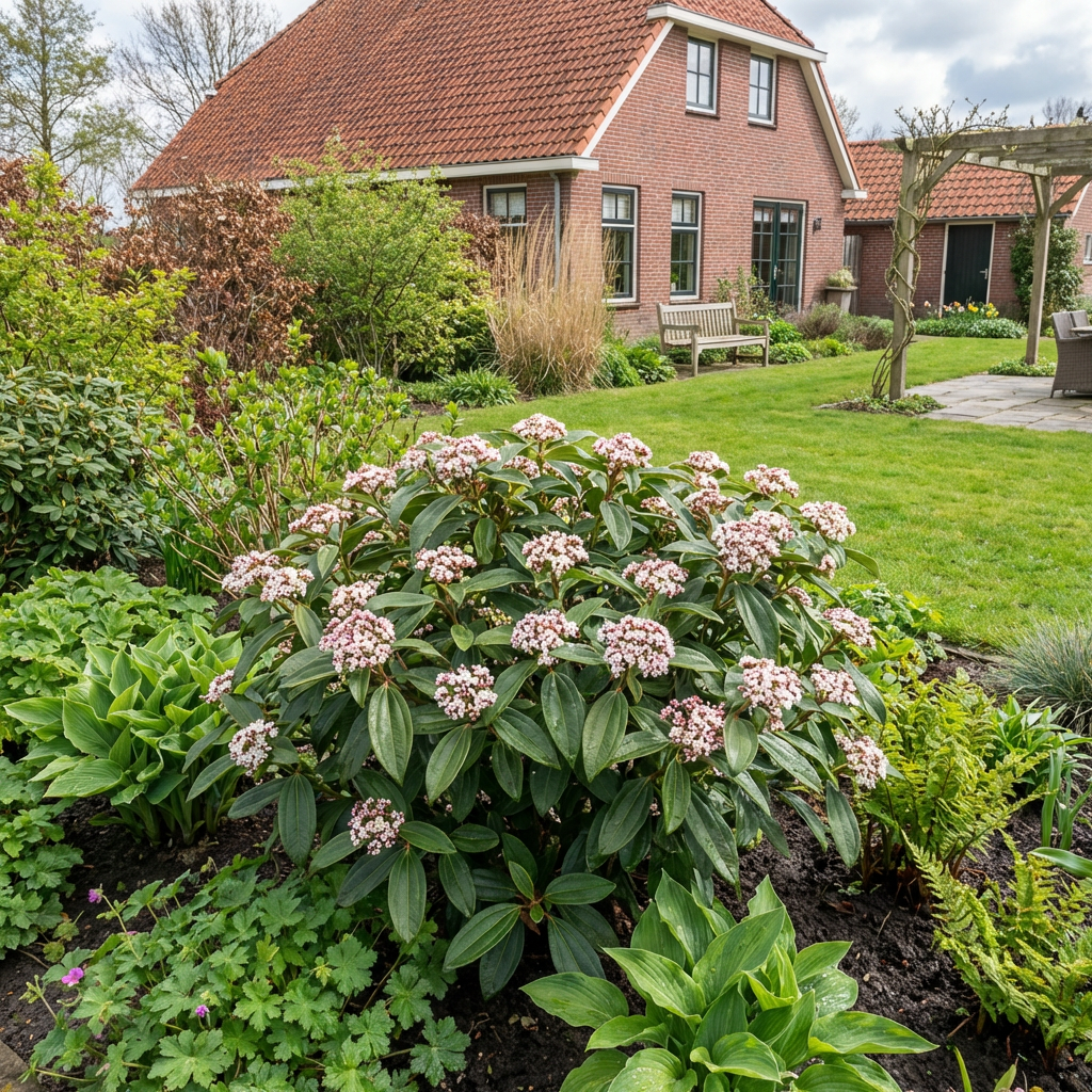 Groenblijvende sneeuwbal (Viburnum davidii) - Viburnum
