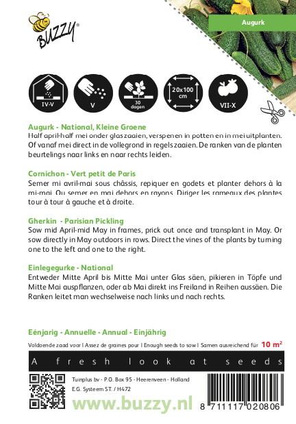 Augurk National, Kleine Groene - Zaden