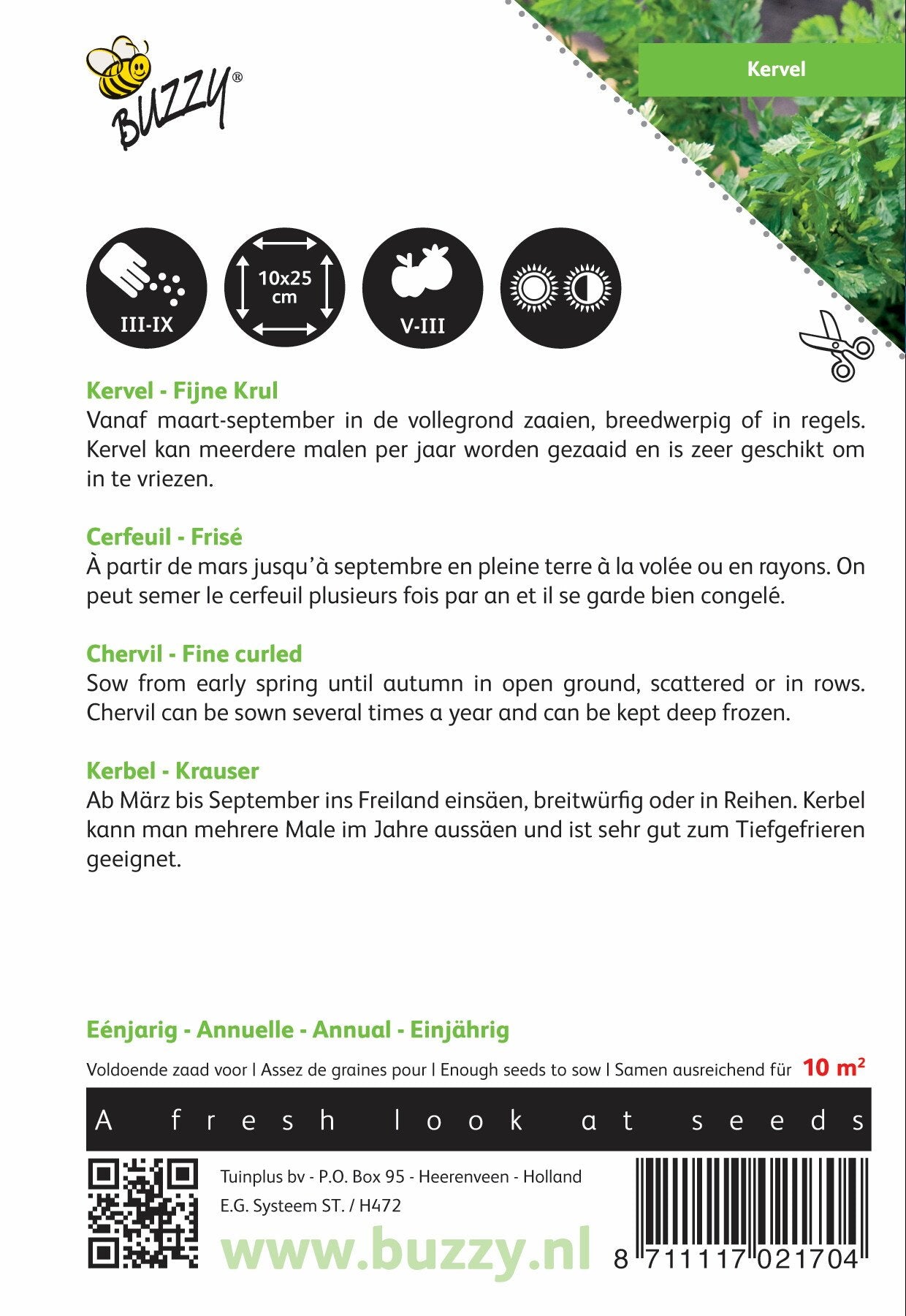 Kervel Fijne Krul - Zaden