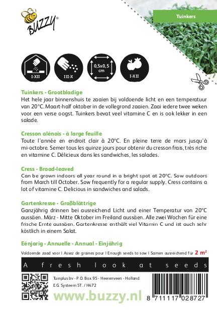 Tuinkers Grootbladige - Zaden