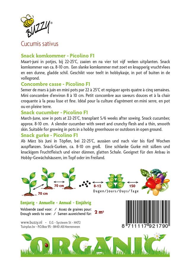 Snackkomkommer Picolino F1 (BIO) - Zaden