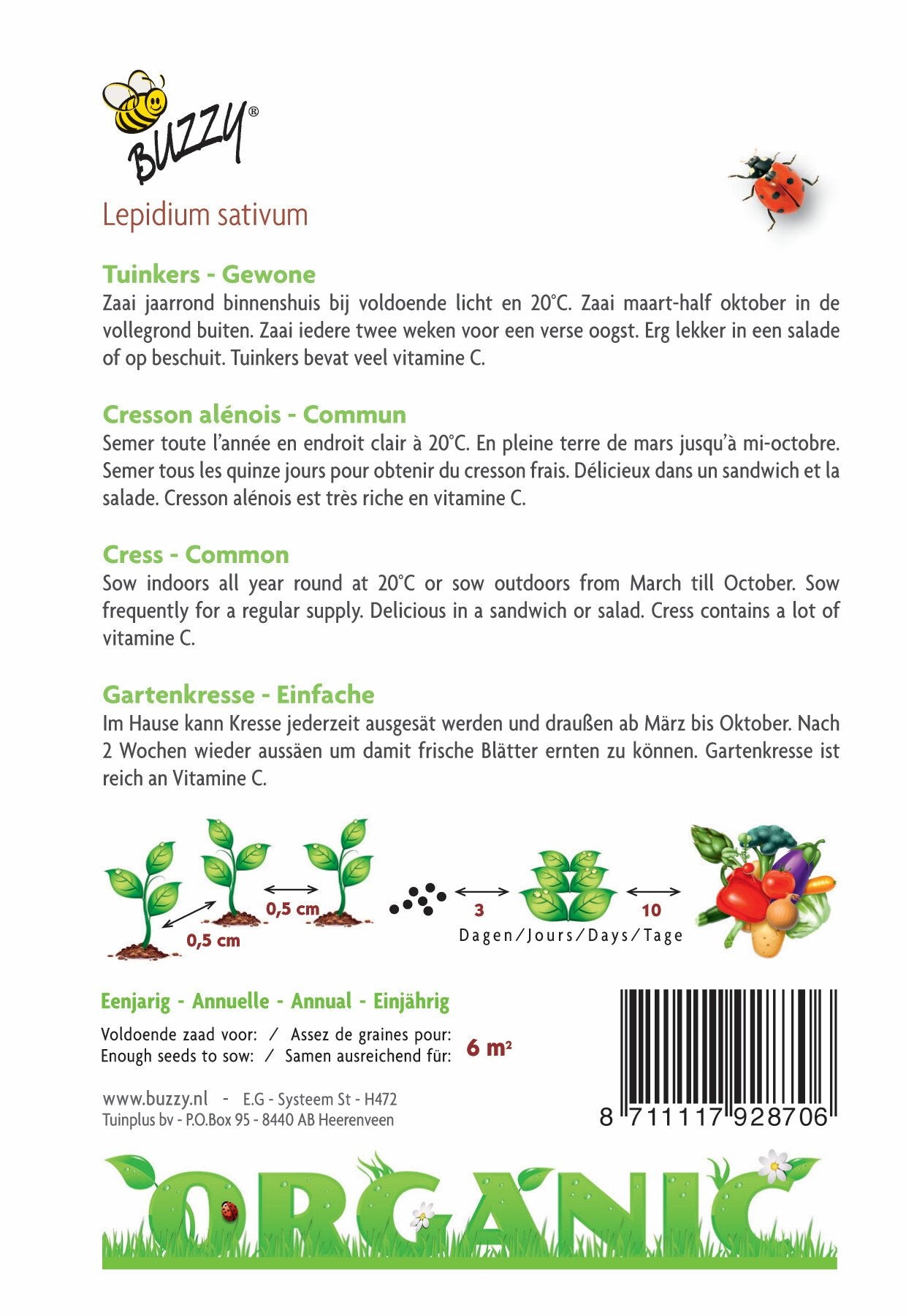 Tuinkers Gewone (BIO) - Zaden