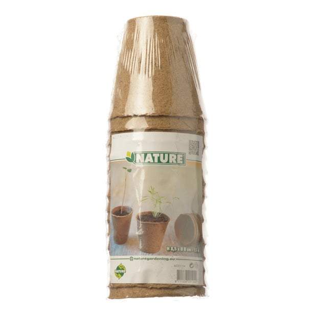 Afbreekbare potjes H8,5xØ8cm 15 stuks - Kweekbenodigdheden