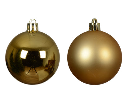 Kerstballen Goud 8 cm – 6 Stuks – Mat & Glanzend - foto 2