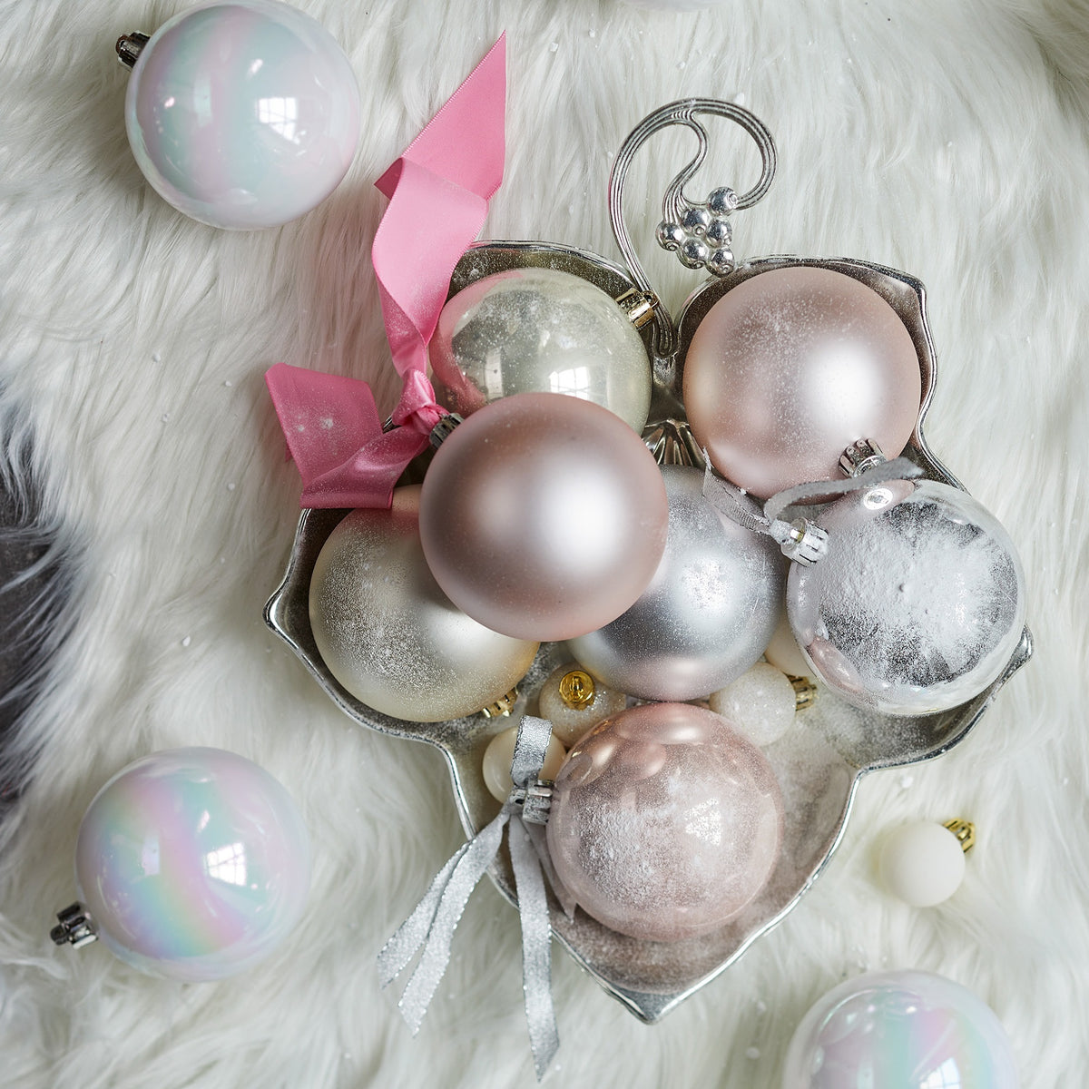 Kerstballen Zilver 8 cm – 6 Stuks – Mat & Glanzend - foto 2