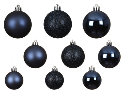 Kerstballen Nachtblauw Mix – 30 Stuks – 4/5/6 cm - foto 3