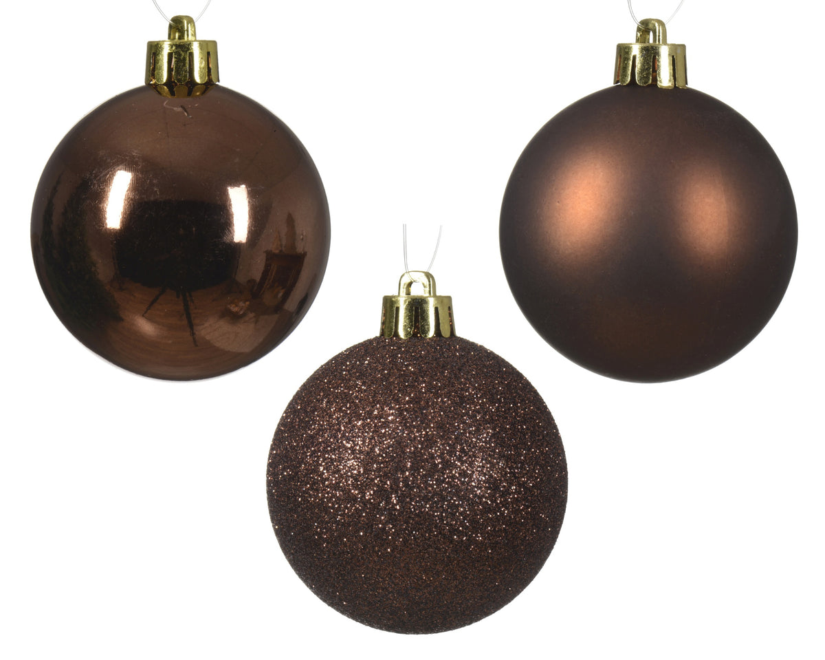 Kerstballen Espresso Mix – 30 Stuks – 4/5/6 cm - foto 2