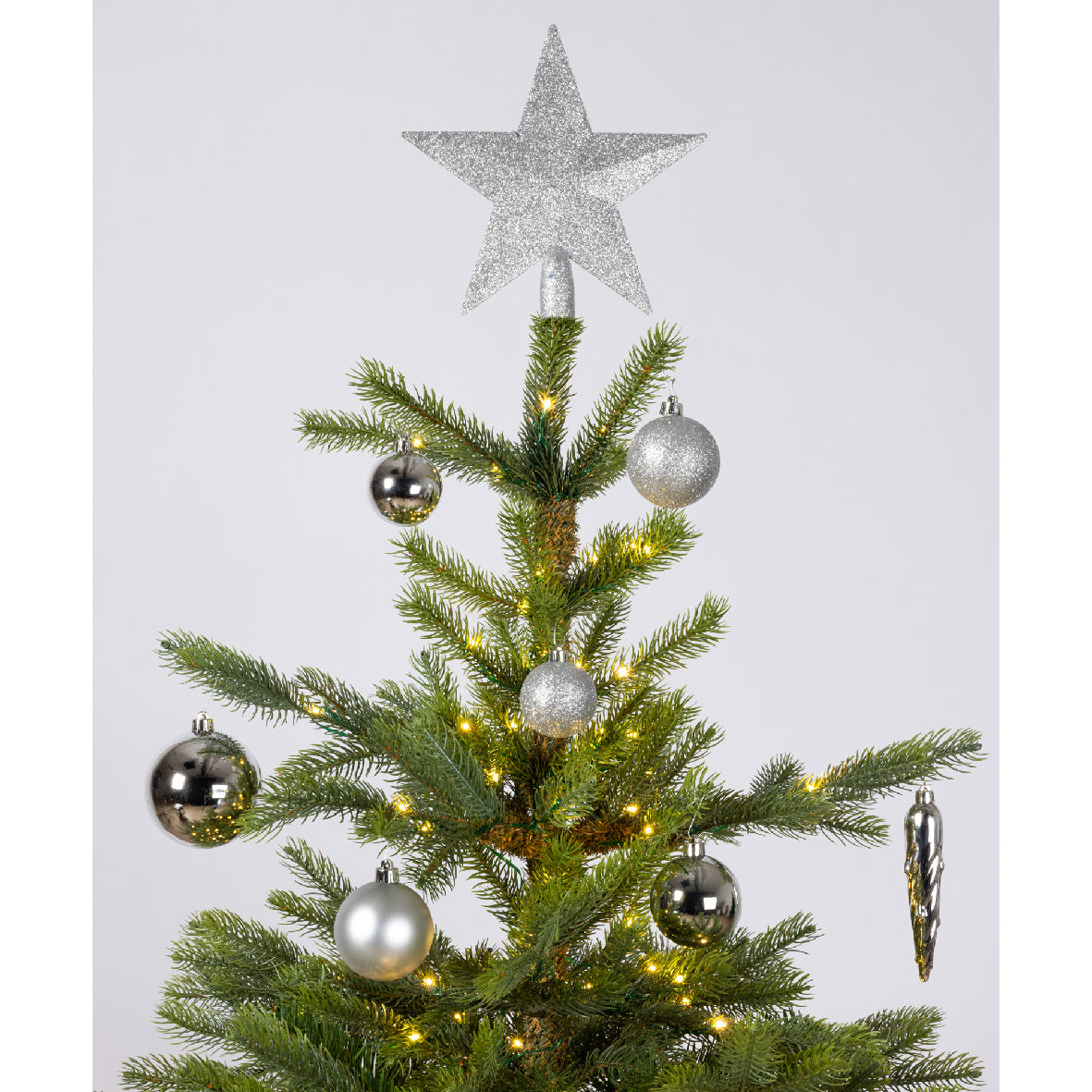 Kerstballen Zilver – 33 Stuks – Shiny, Matt & Glitter - foto 2