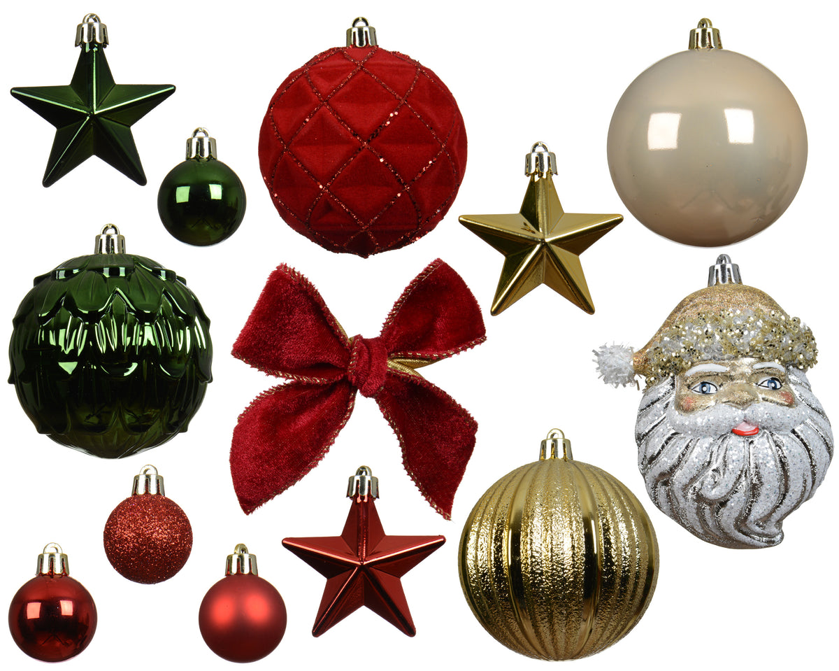 Kerstballen Mix Box – 42 Stuks – Glans, Flock & Glitter - foto 2