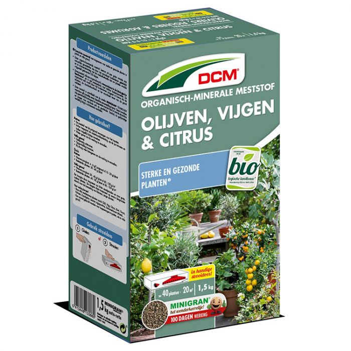 DCM Olijven, Vijgen & Citrus Meststof 20 m² 1,5KG - Grond en Meststoffen