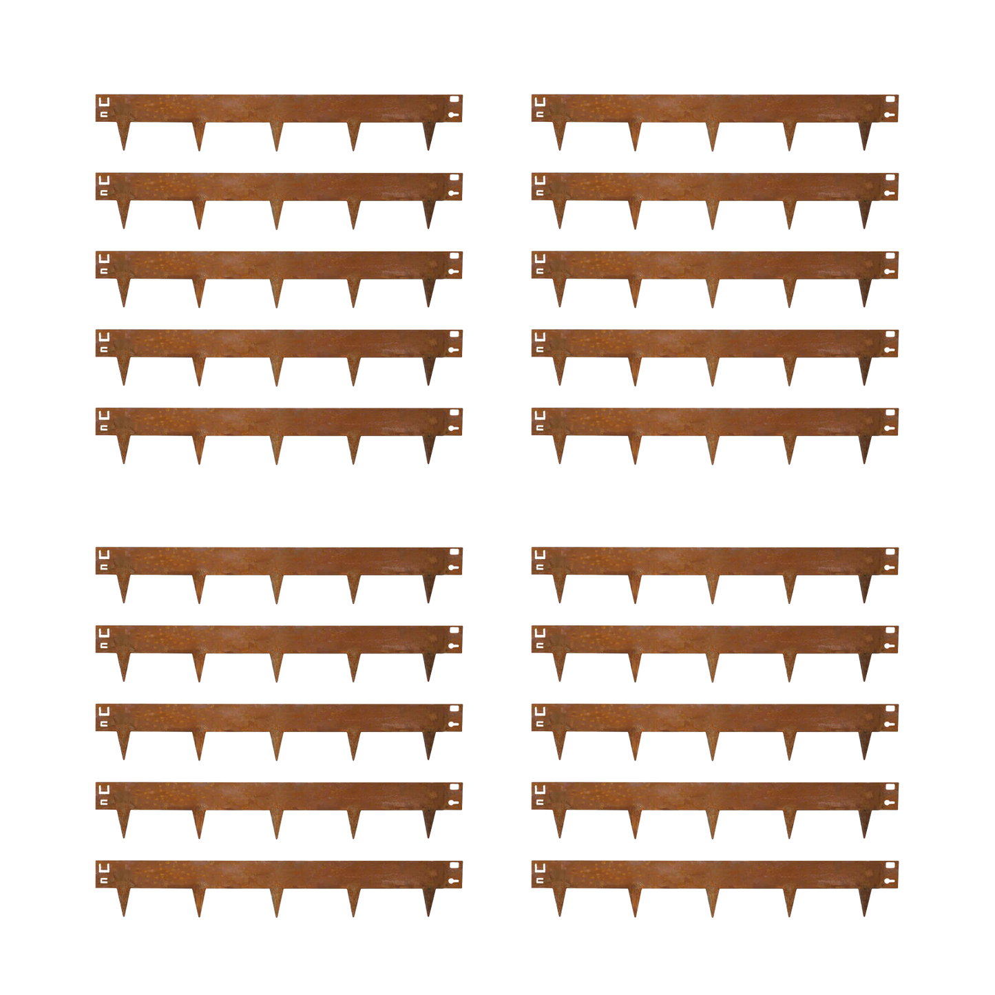 20x Cortenstaal kantopsluiting borderrand - 106x16cm - 