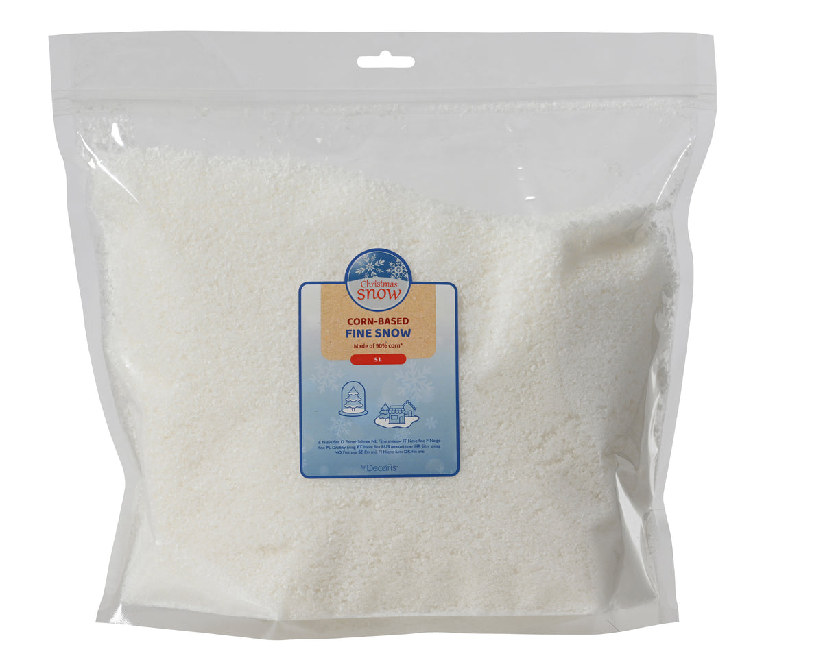 Kunstsneeuw – Wit – Polyester – 5 L – Sneeuwondergrond
