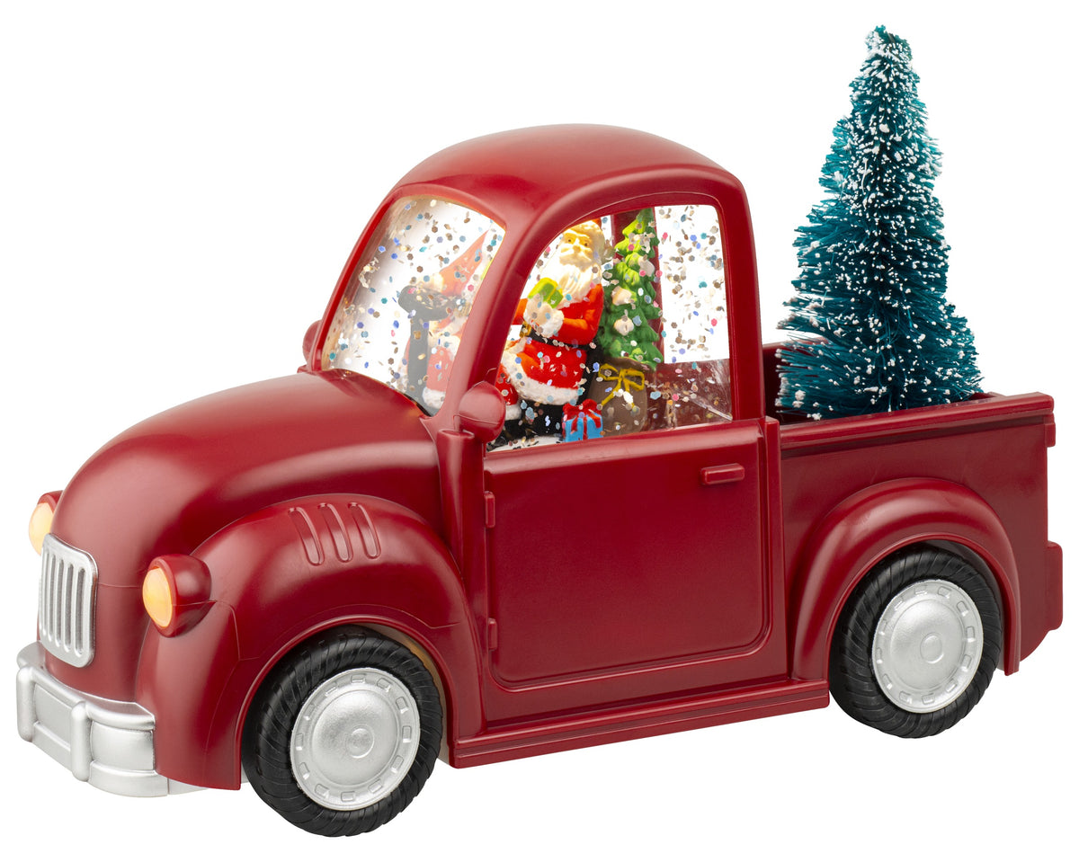 Sneeuwbol Auto Rood – LED – 22,5 cm