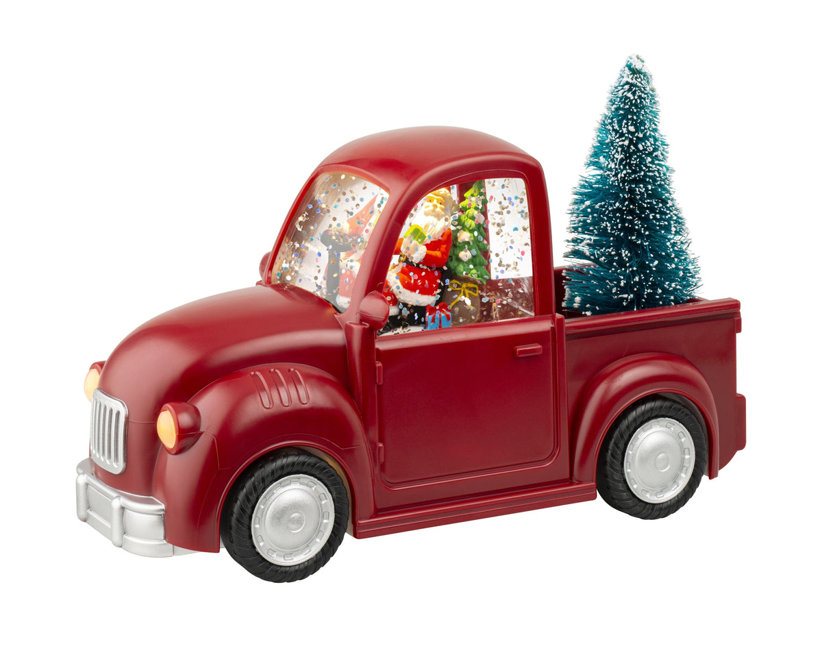 Sneeuwbol Auto Rood – LED – 22,5 cm - foto 2