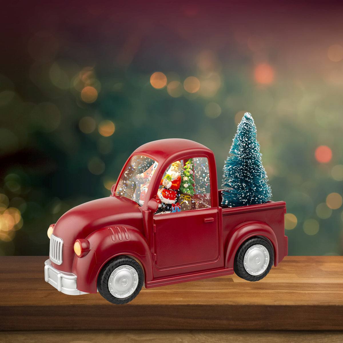 Sneeuwbol Auto Rood – LED – 22,5 cm - foto 3