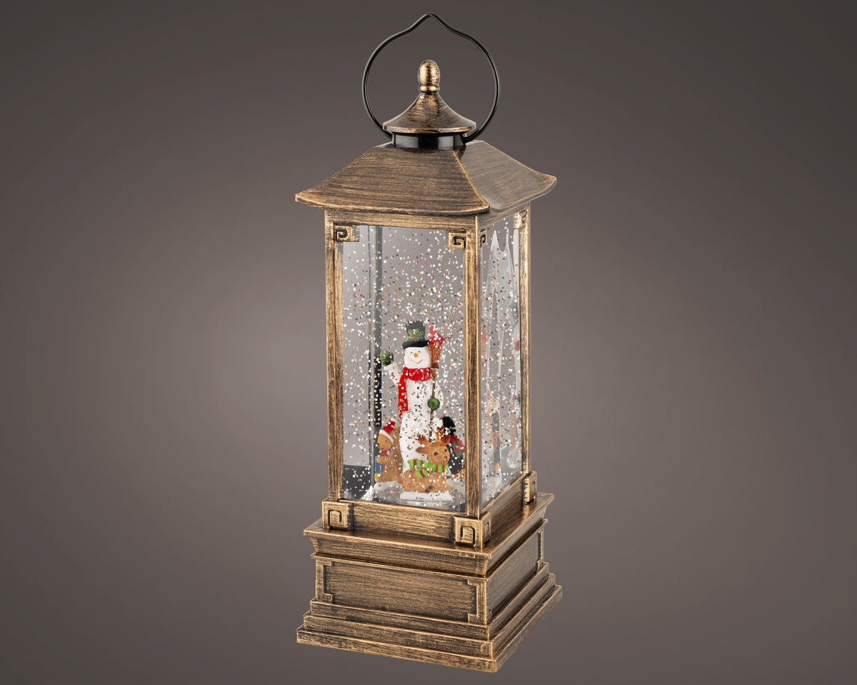 Sneeuwbol Lantaarn – Goud – LED – 28,5 cm