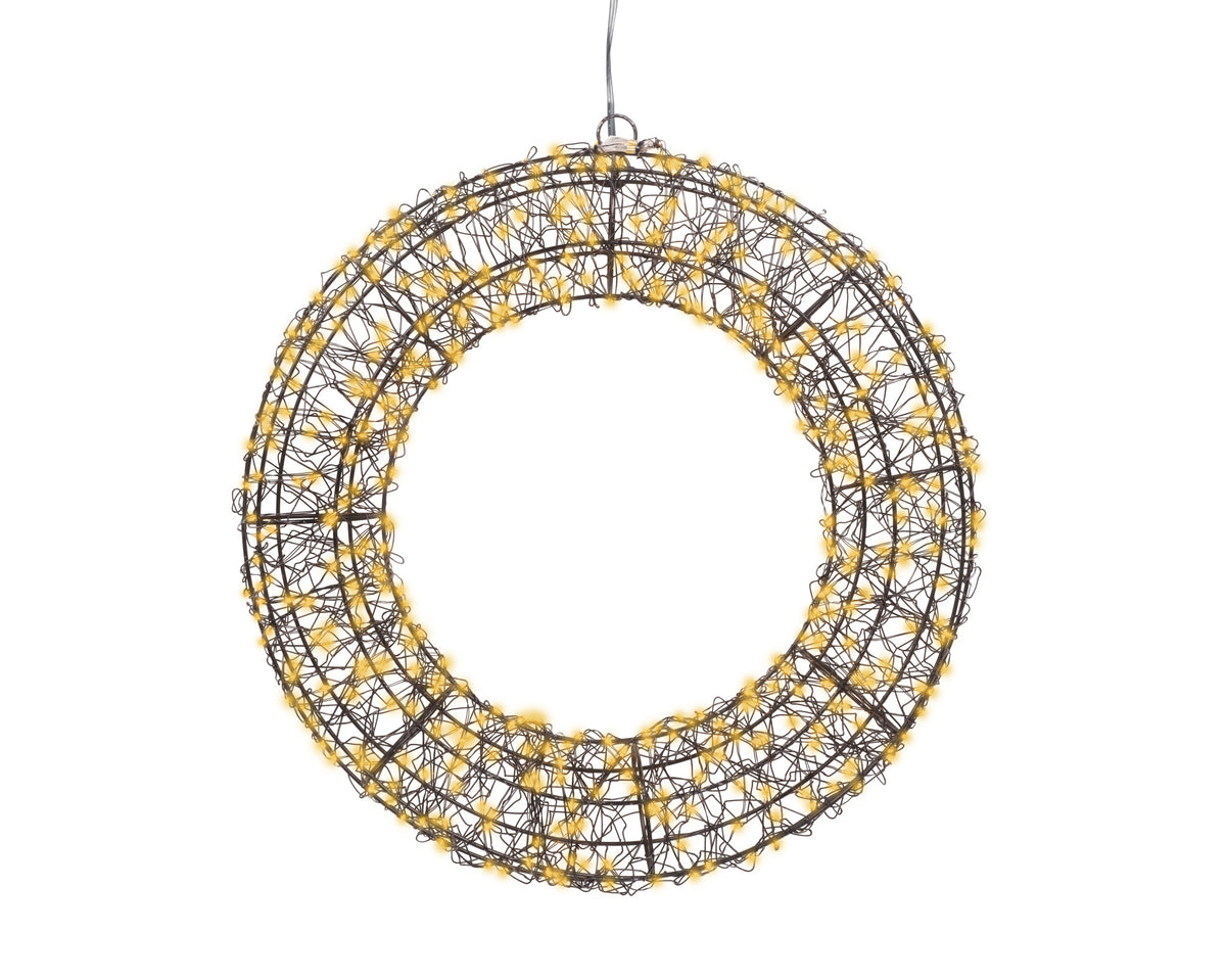 Kerst LED Krans met Micro LED – Zwart – Ø 38 cm - foto 2