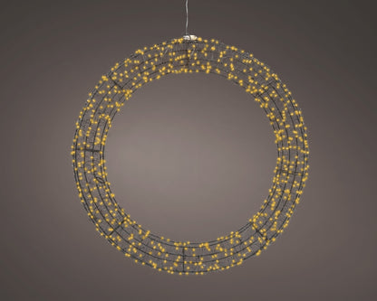 Kerst LED Krans – 720 LED – Timer – Zwart – Ø 58 cm