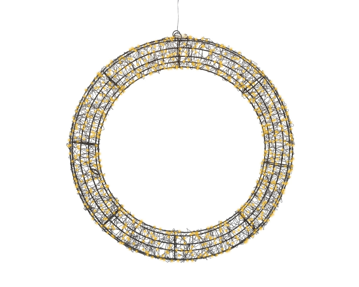Kerst LED Krans – 720 LED – Timer – Zwart – Ø 58 cm - foto 2