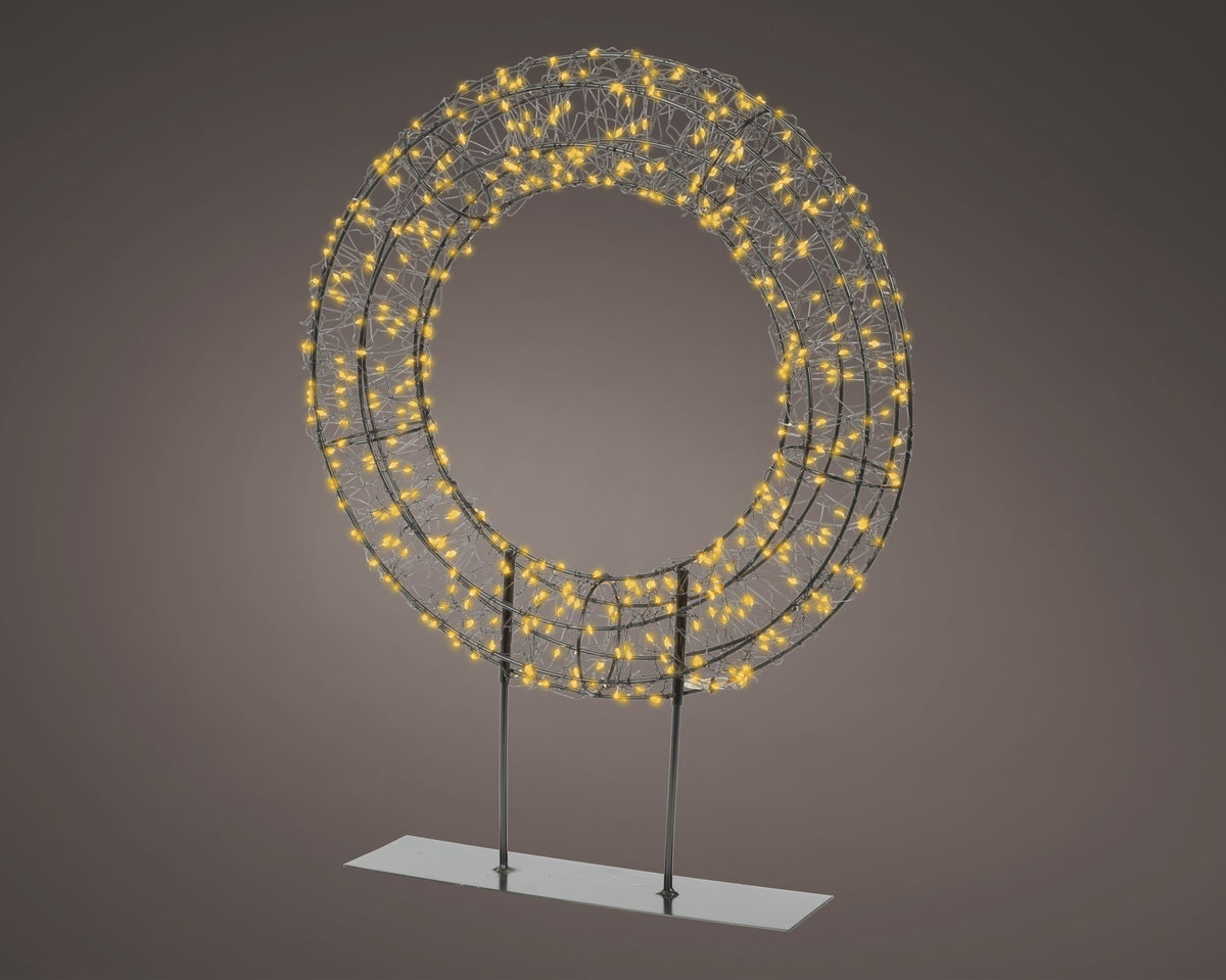 Kerst LED Krans op Standaard – 500 LED – Timer – Ø 51 cm