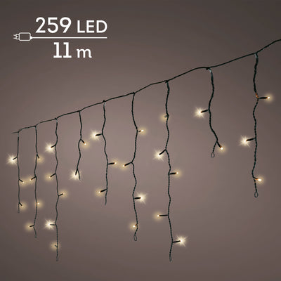 IJspegelverlichting LED Soft Gold - 11 m - 259 LED - 8 functies