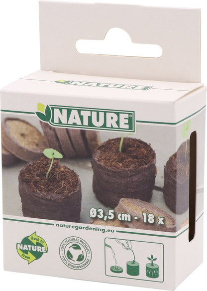 Kokos kweektabletten - Ø3,5 cm - 18 stuks - Kweekbenodigdheden