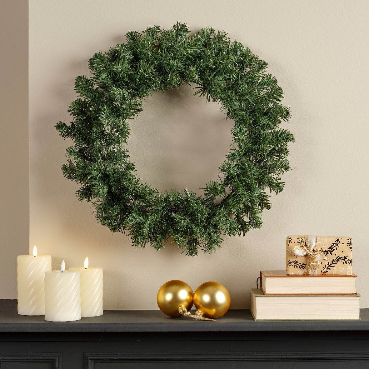 Kerstkrans Imperial - Ø 50 cm - Groen - Binnen/Buiten - foto 6