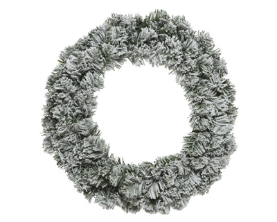 Kerstkrans Imperial Besneeuwd - Ø 60 cm - Groen/Wit