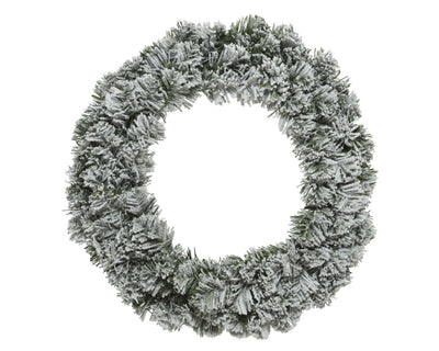 Kerstkrans Imperial Besneeuwd - Ø 90 cm - Groen/Wit