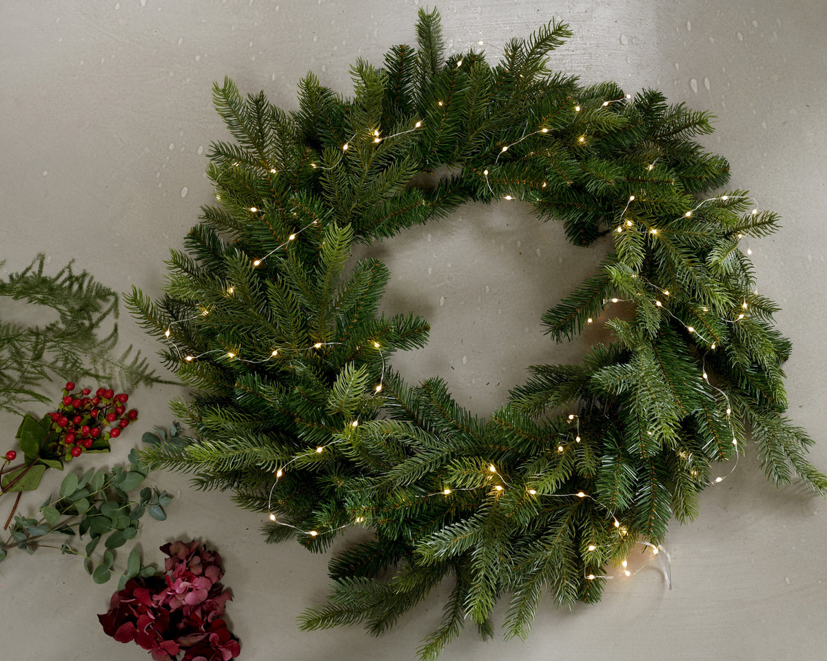 Kerstkrans Grandis - Ø 50 cm - Groen - Binnen/Buiten - foto 4