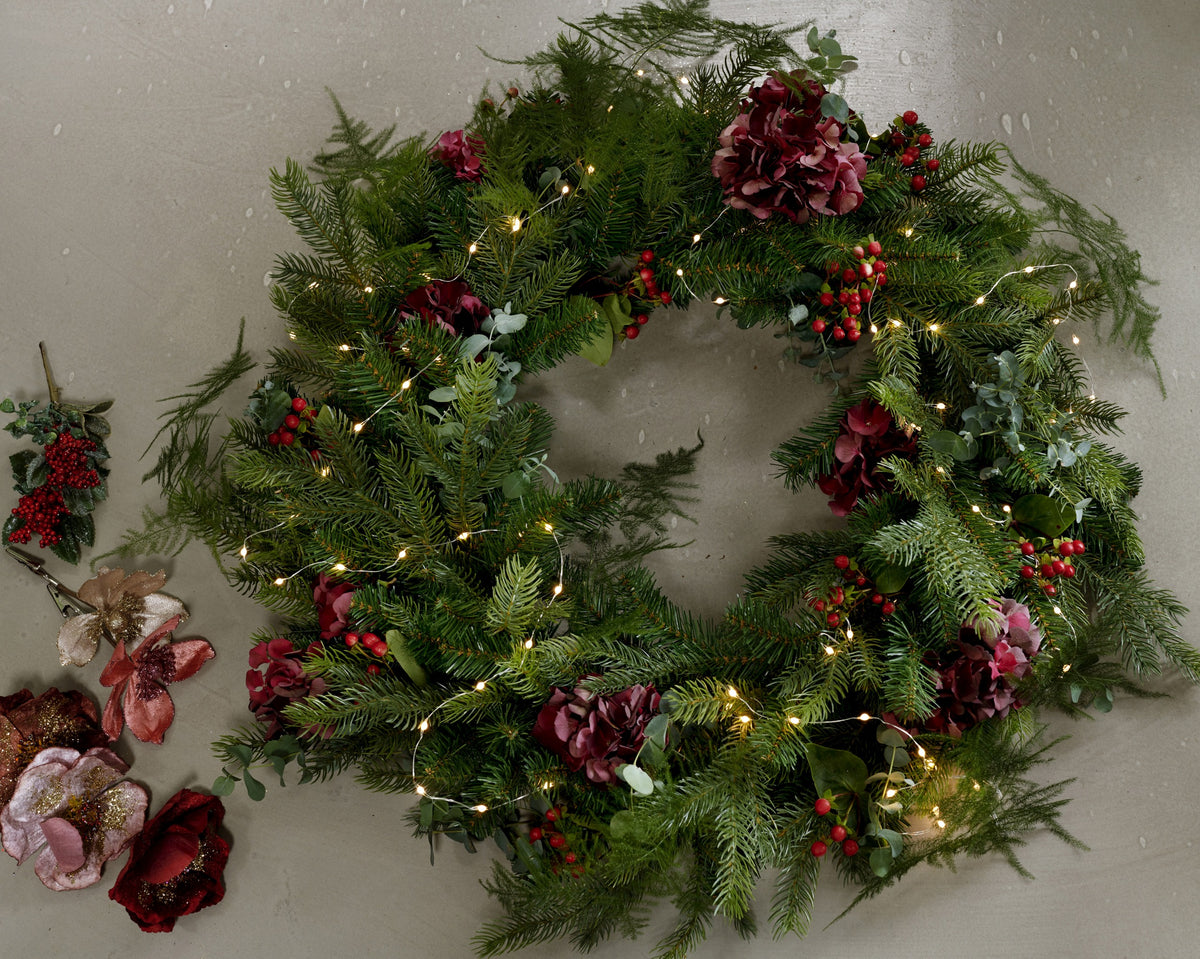 Kerstkrans Grandis - Ø 50 cm - Groen - Binnen/Buiten - foto 5