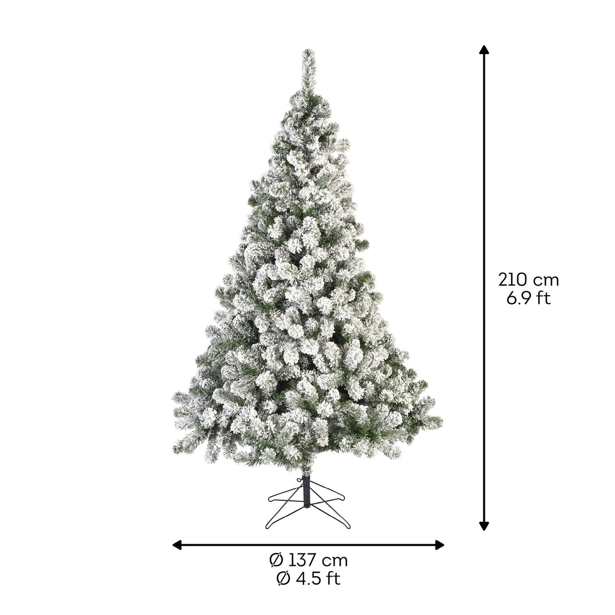 Kunstkerstboom Imperial Pine - Sneeuw - H 210 cm - foto 6