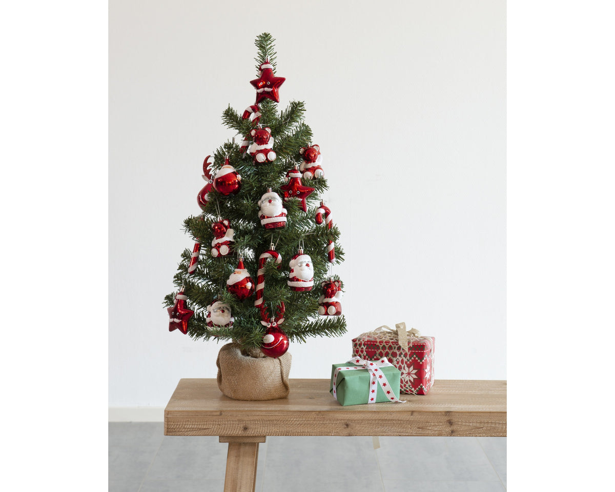 Mini Kunstkerstboom - H 75 cm - Groen - 20 Kersthangers - foto 2