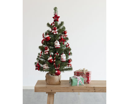 Mini Kunstkerstboom - H 75 cm - Groen - 20 Kersthangers - foto 2