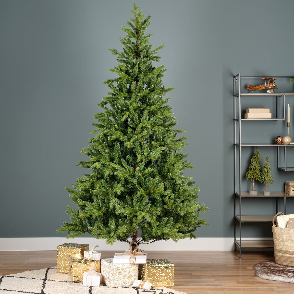 Kunstkerstboom Allison Pine - H 180 cm - Ø 112 cm - Groen - foto 6