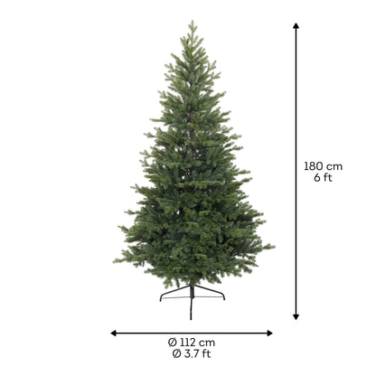 Kunstkerstboom Allison Pine - H 180 cm - Ø 112 cm - Groen - foto 8