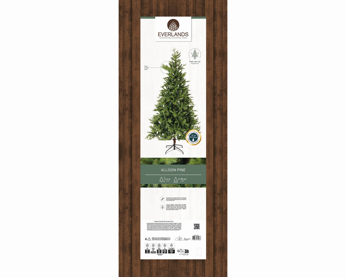 Kunstkerstboom Allison Pine - H 240 cm - Ø 152 cm - Groen - foto 3