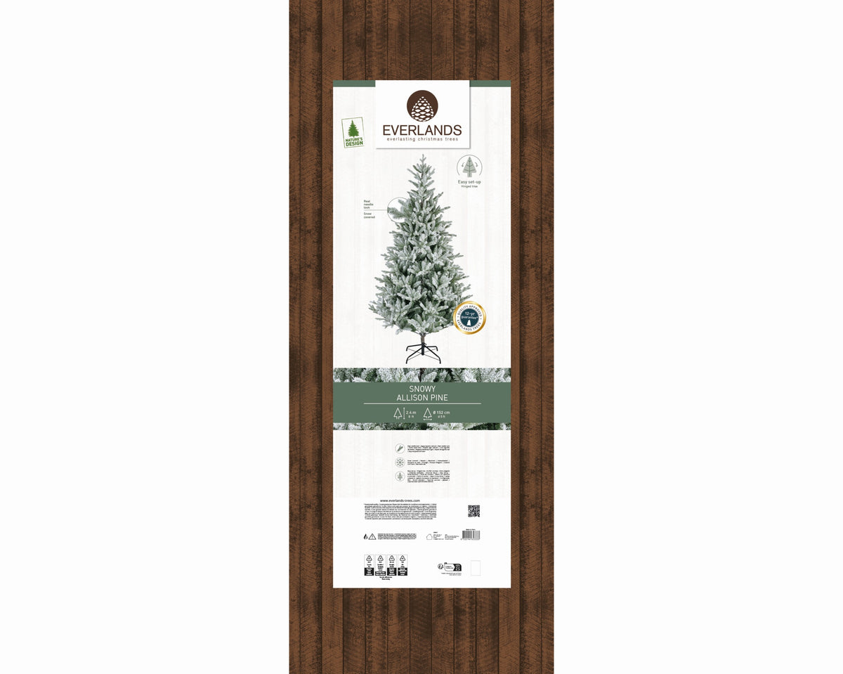 Kunstkerstboom Allison - H 240 cm - Groen - Besneeuwd - Everlands - foto 2