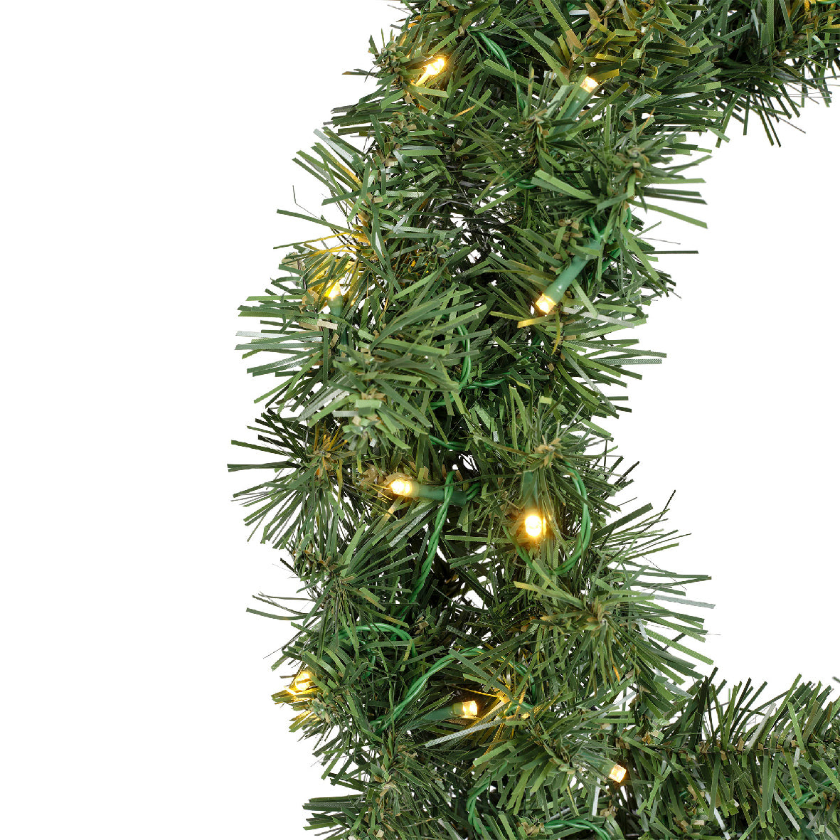 LED Kerstkrans - Ø 50 cm - Groen - 40 LED's - Timer - foto 2