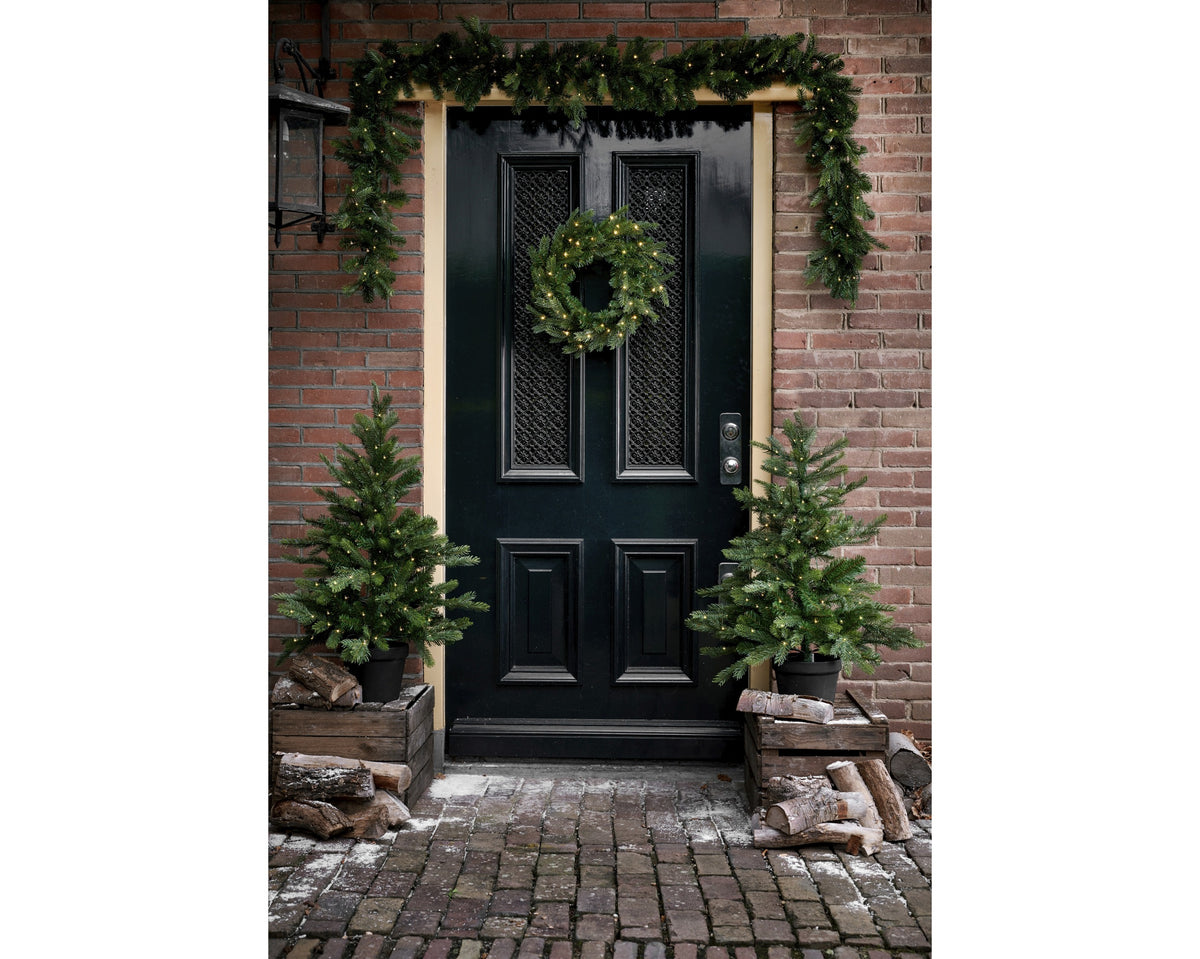 LED Kerstkrans - Ø 50 cm - Groen - 50 LED's - Binnen/Buiten - foto 2