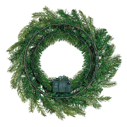 LED Kerstkrans - Ø 50 cm - Groen - 50 LED's - Binnen/Buiten - foto 3