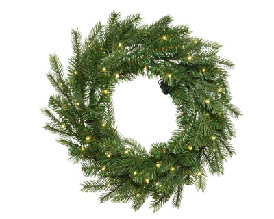 LED Kerstkrans - Ø 80 cm - Groen - 80 LED's - Timer