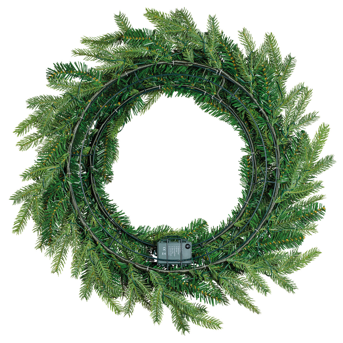 LED Kerstkrans - Ø 80 cm - Groen - 80 LED's - Timer - foto 3