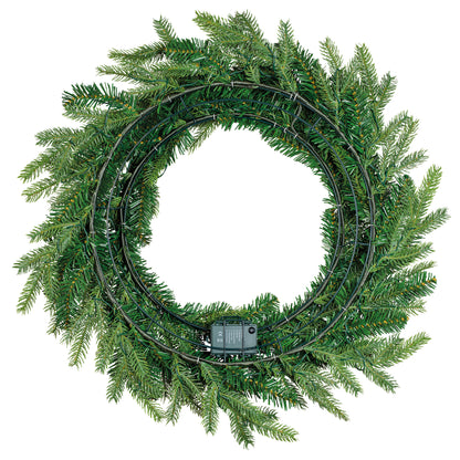 LED Kerstkrans - Ø 80 cm - Groen - 80 LED's - Timer - foto 3