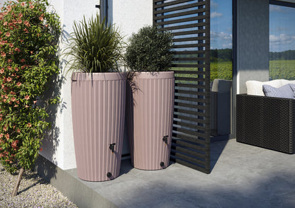 Regenton grijs taupe gestreept 240L